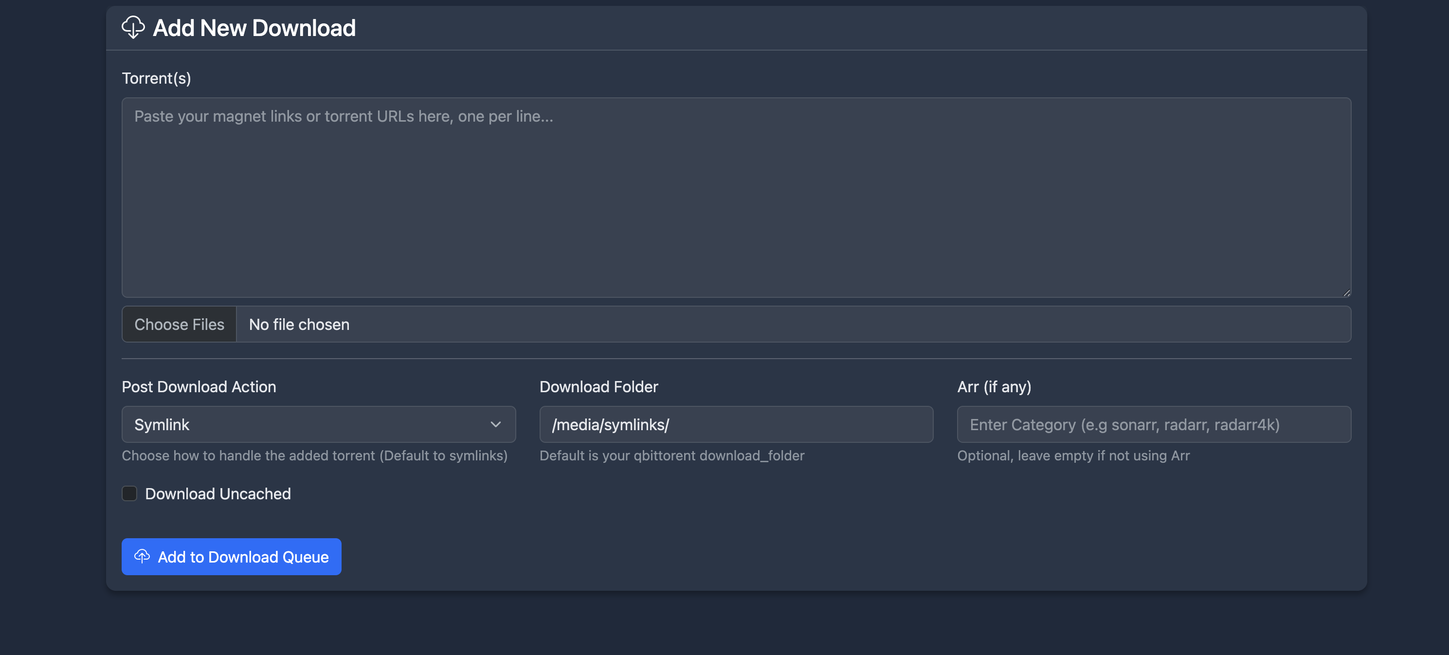 Downloading UI